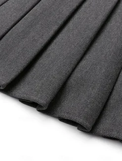 Sale Women's Skirt A Line Mini High Waist Skirts Pleated Solid Colored Street Daily Spring & Summer Fashion Sexy Black Dark Gray Khaki Apricot Women Skirts