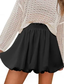 New Women's Skirt A Line Solid Color Fashion Casual Mini High Waist Skirts Plain Stretchy Street Daily Black White Pink Light Blue Summer Polyester Women Skirts
