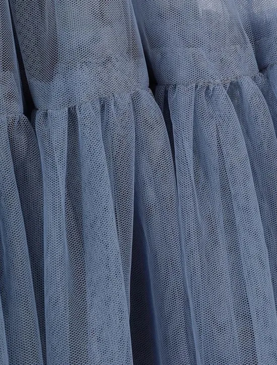 Online Women's Skirt A Line Swing Fashion Casual Maxi High Waist Skirts Solid Colored Layered Casual Daily Weekend Black Blue Summer Tulle Women Skirts