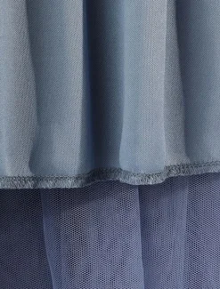 Online Women's Skirt A Line Swing Fashion Casual Maxi High Waist Skirts Solid Colored Layered Casual Daily Weekend Black Blue Summer Tulle Women Skirts