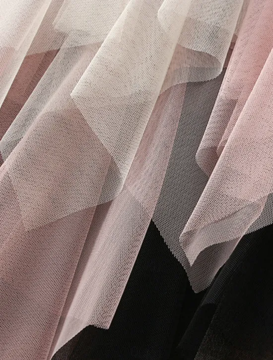 Online Women's Skirt A Line Swing Fashion Casual Midi High Waist Skirts Color Block Irregular Hem Layered Vacation Street White Pink Blue Green Winter Spandex Women Skirts