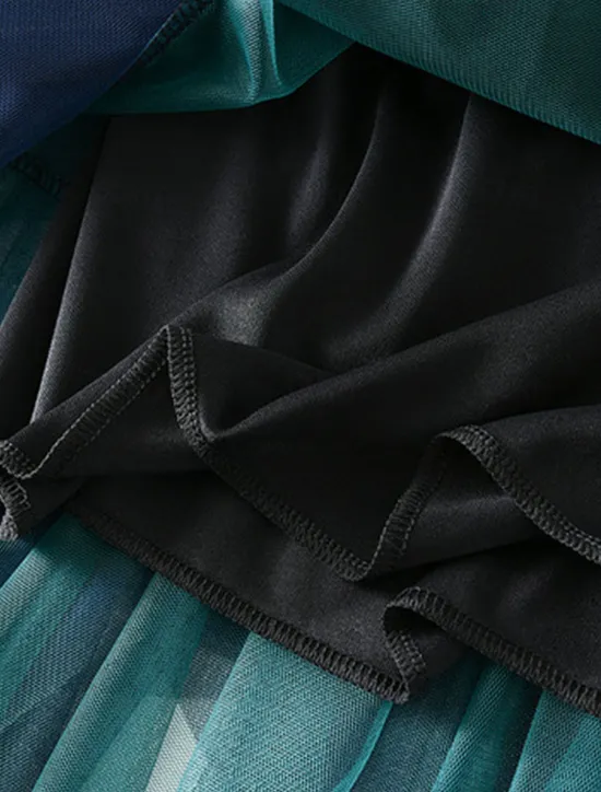 Online Women's Skirt A Line Swing Fashion Casual Midi High Waist Skirts Color Block Irregular Hem Layered Vacation Street White Pink Blue Green Winter Spandex Women Skirts