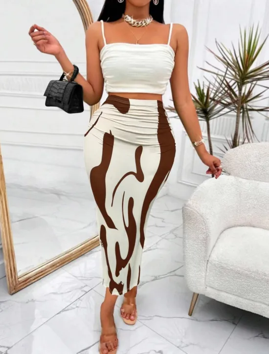 Hot Women's Skirt Bodycon Fashion Casual Maxi High Waist Skirts Floral Print Stretchy Street Daily Blue Fuchsia Apricot Coffee Summer Polyester Women Skirts