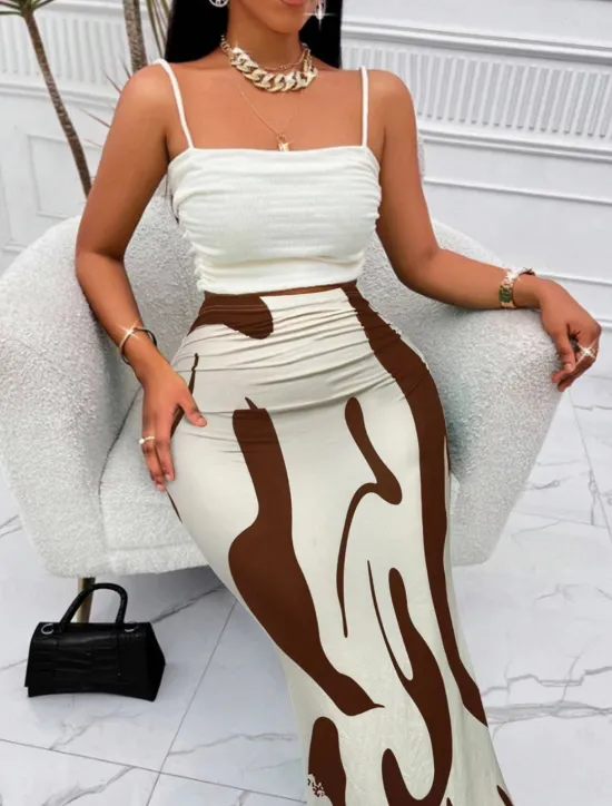 Hot Women's Skirt Bodycon Fashion Casual Maxi High Waist Skirts Floral Print Stretchy Street Daily Blue Fuchsia Apricot Coffee Summer Polyester Women Skirts