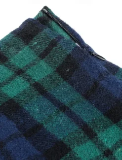 Discount Women's Skirt Bodycon Fashion Casual Mini High Waist Skirts Plaid Print Vacation Street Sapphire Dark Green Dark Coffee Winter Woolen Women Skirts