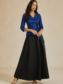 Discount Women's Skirt Elegant Vintage Long Shiny Maxi High Waist Skirts Stretchy Summer Nylon Women Skirts