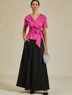 Discount Women's Skirt Elegant Vintage Long Shiny Maxi High Waist Skirts Stretchy Summer Nylon Women Skirts