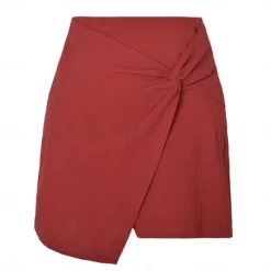 Hot Women's Skirt Linen Skirts Basic Casual Mini High Waist Skirts Solid Colored Split Ends Casual Daily Weekend Wine Black Army Green Apricot Summer Cotton And Linen Women Skirts|Dresses