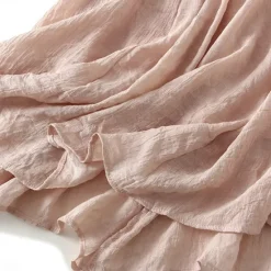 Best Women's Skirt Linen Skirts Fashion Casual Midi High Waist Skirts Solid Colored Drawstring Casual Daily Weekend Black Pink Blue Khaki Summer Cotton And Linen Women Skirts|Dresses