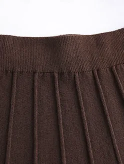 Outlet Women's Skirt Long Skirt Midi High Waist Skirts Ruched Solid Colored Street Daily Spring & Summer Elegant Fashion Casual Black Coffee Women Skirts