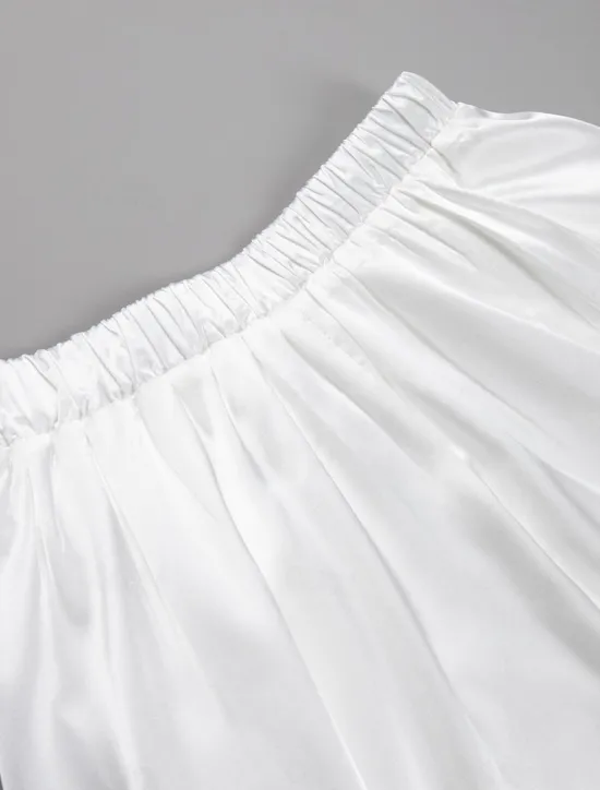 Online Women's Skirt Swing Long Skirt Elegant Fashion Maxi High Waist Skirts Solid Colored Street Daily Black White Khaki Summer Satin Women Skirts