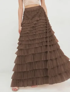 Outlet Women's Skirt Swing Tutu Maxi High Waist Skirts Pleated Solid Colored Street Daily Spring & Summer Elegant Fashion Casual Apricot Black Khaki Rose Red Women Skirts