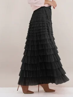 Outlet Women's Skirt Swing Tutu Maxi High Waist Skirts Pleated Solid Colored Street Daily Spring & Summer Elegant Fashion Casual Apricot Black Khaki Rose Red Women Skirts