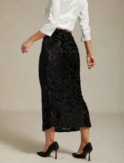 Clearance Women's Skirt Trumpet / Mermaid Elegant Vintage Maxi High Waist Skirts Stretchy Spring Velvet Women Skirts