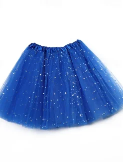 Clearance Women's Skirt Tutu Fashion Casual Shiny Mini High Waist Skirts Solid Colored Sparkle Tulle Vacation Date Black Yellow Pink Red Summer Tulle Women Skirts