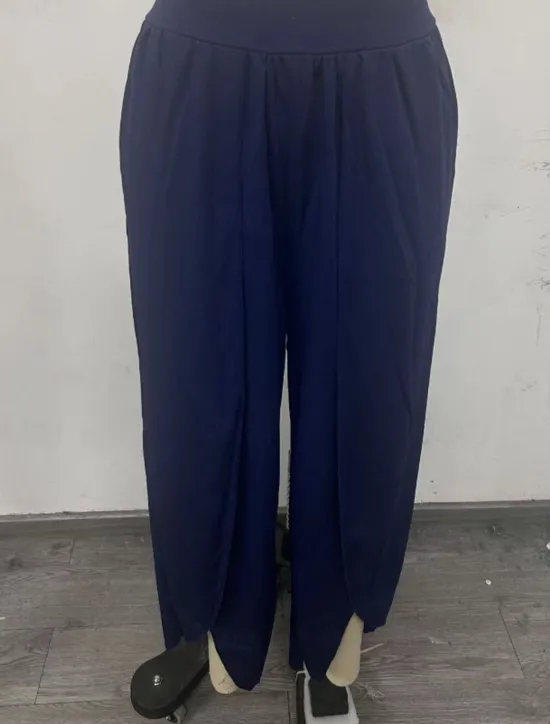 Outlet Women's Slacks Pants Trousers Casual Full Length Natural Plain Elastic Waist Split Comfy Comfortable Outdoor Going out carmine Dark red Forest Green Light Sky Blue Summer Regular Fit Women Pants