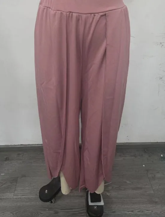 Outlet Women's Slacks Pants Trousers Casual Full Length Natural Plain Elastic Waist Split Comfy Comfortable Outdoor Going out carmine Dark red Forest Green Light Sky Blue Summer Regular Fit Women Pants