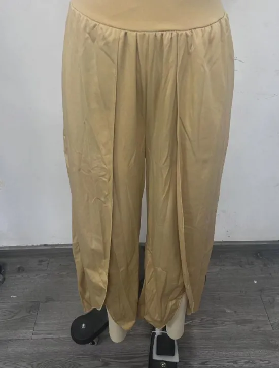 Outlet Women's Slacks Pants Trousers Casual Full Length Natural Plain Elastic Waist Split Comfy Comfortable Outdoor Going out carmine Dark red Forest Green Light Sky Blue Summer Regular Fit Women Pants