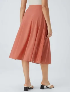 Clearance Women's Slim Casual Midi High Rise Skirts Pocket Micro-elastic Black Blue Orange Spring, Fall, Winter, Summer Tulle Women Skirts