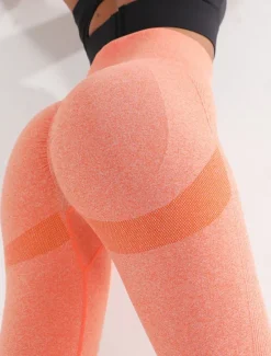 New Women's Slim Full Length Color Block Grey Black Orange Spring & Fall Women Leggings