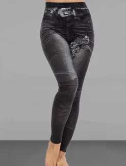 Online Women's Slim Pants Trousers Leggings Fashion Streetwear Casual Full Length High Waist Butterfly Pocket Print High Cut Breathability Comfortable High Elasticity Street Causal Daily Black Blue Summer Women Leggings