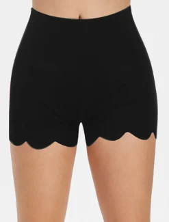 Women's Slim Shorts Fashion Short Plain Tummy Control Butt Lift Comfort High Elasticity Casual Daily Black White Beige Skinny Women Lingerie