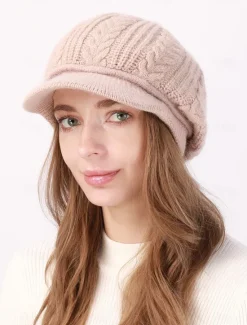 Best Women's Slouchy Beanie Hat Beret Hat Home Daily Holiday Solid / Plain Color Knit Casual Nordic Style Casual / Daily 1 pcs Women Hats