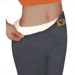 Best Women's Solid Color Thermal Warm Soft High Elasticity Athletic Athleisure Black Fall Winter Women Leggings
