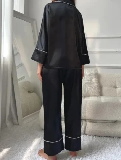 Hot Women's Split Chemises & Gowns Nightwear - POLY Solid Colored Home Outfits Women Pajama-Setter