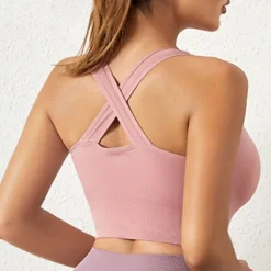 Women's Sports Bra High Support Full Zip Wireless Solid Color Black White Yoga Fitness Gym Workout Bra Top Sport Activewear Breathable Comfortable Freedom Stretchy Slim Home Outfits Women Lingerie