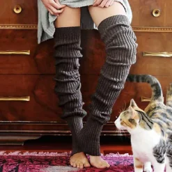 Discount Women's Stockings Leg Warmers Boot Cuffs Party Gift Daily Retro Knit Cotton Casual Casual / Daily 1 Pair Women Socks