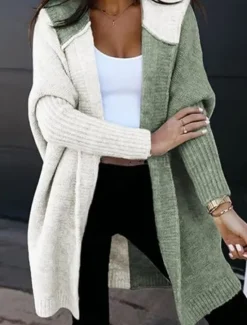 Discount Women's Sweater Cardigan Casual Soft Pure Color Ribbed Hooded Knitted Long Sleeve Long Tops Knit Outdoor Daily Weekend Pink Green Fall Winter Women Cardigans & Outerwears