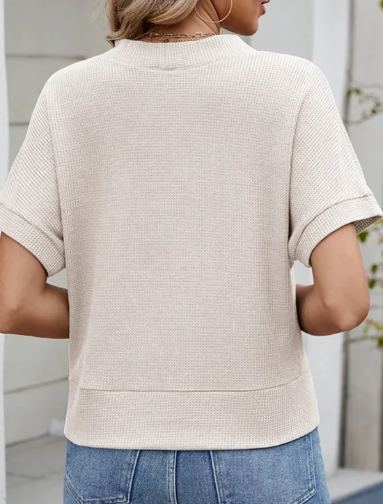 Online Women's Sweater Cardigan Casual Soft Pure Color Ribbed V Neck Buttons Knitted Short Sleeves Regular Tops Knit Outdoor Daily Weekend Black Green Summer Women Cardigans & Outerwears