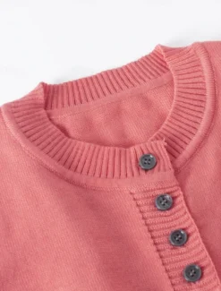 Sale Women's Sweater Cardigan Casual Soft Pure Color Ribbed Stand Collar Buttons Knitted Long Sleeve Regular Tops Knit Outdoor Daily Weekend Pink Camel Fall Winter Women Cardigans & Outerwears