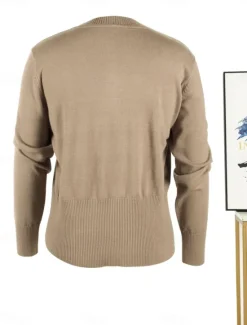 Sale Women's Sweater Cardigan Casual Soft Pure Color Ribbed Stand Collar Buttons Knitted Long Sleeve Regular Tops Knit Outdoor Daily Weekend Pink Camel Fall Winter Women Cardigans & Outerwears