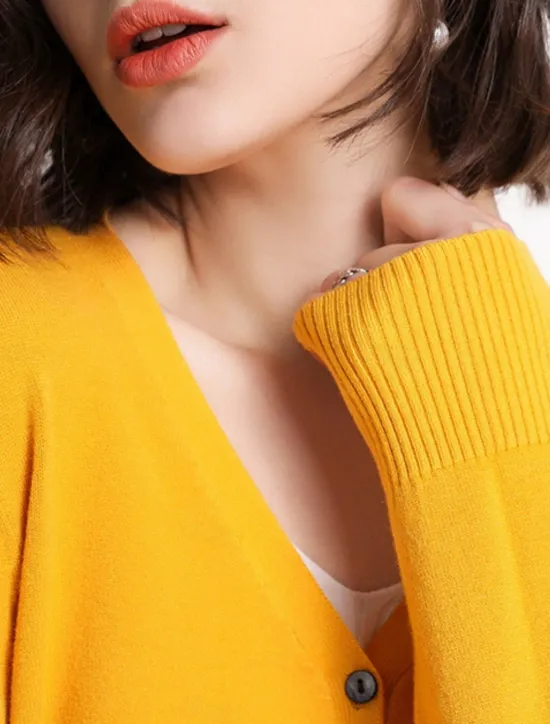 Women's Sweater Cardigan Elegant Fashion Streetwear Pure Color V Neck Pocket Knitted Long Sleeve Regular Tops Knit Outdoor Daily Weekend Black White Fall Winter Women Cardigans & Outerwears