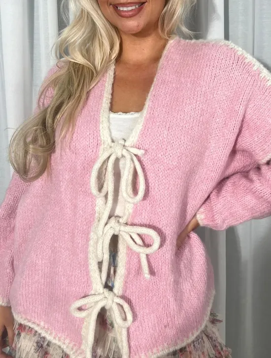 Outlet Women's Sweater Cardigan Elegant Fashion Streetwear Pure Color Open Front Pocket Knitted Long Sleeve Regular Tops Knit Outdoor Daily Weekend Pink Khaki Fall Winter Women Jackets|Cardigans & Outerwears