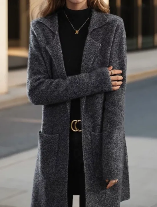 Clearance Women's Sweater Cardigan Sweater Jacket Shirt Collar Knit Pocket Knitted Spring Fall Home Daily Weekend Elegant Daily Casual Long Sleeve Pure Color Black Camel Women Cardigans & Outerwears