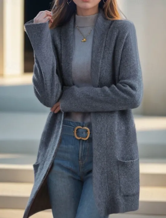 Hot Women's Sweater Cardigan Sweater Jacket Shirt Collar Knit Pocket Knitted Spring Fall Home Daily Weekend Daily Casual Soft Long Sleeve Pure Color Black Camel Women Cardigans & Outerwears