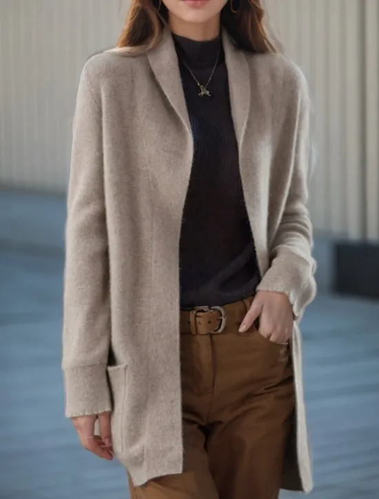 Hot Women's Sweater Cardigan Sweater Jacket Shirt Collar Knit Pocket Knitted Spring Fall Home Daily Weekend Daily Casual Soft Long Sleeve Pure Color Black Camel Women Cardigans & Outerwears