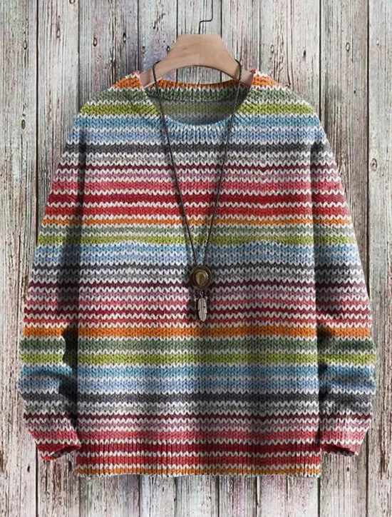 Online Women's Sweater Casual Soft Graphic Color Block Ribbed Crew Neck Knitted Print Long Sleeve Regular Tops Knit Outdoor Daily Weekend Red Royal Blue Fall Winter Women Pullovers & Tops