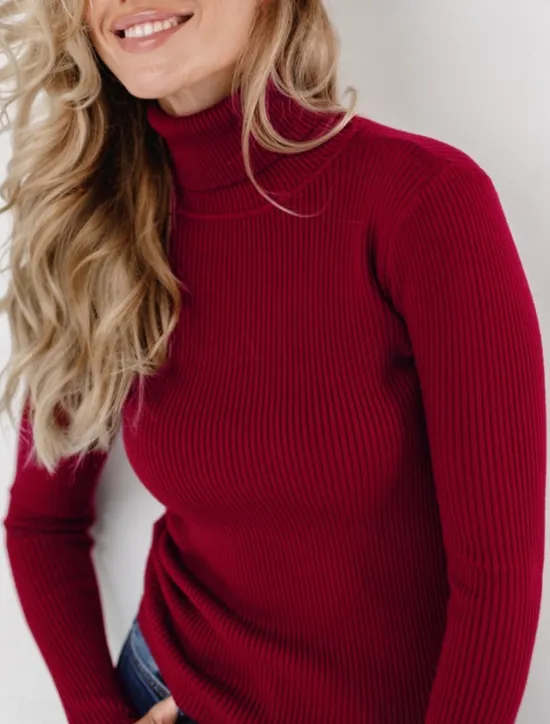 Discount Women's Sweater Casual Soft Pure Color Ribbed Turtleneck Knitted Long Sleeve Regular Tops Knit Outdoor Daily Weekend Black White Fall Winter Women Pullovers & Tops