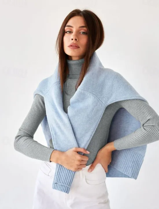 Discount Women's Sweater Casual Soft Pure Color Ribbed Turtleneck Knitted Long Sleeve Regular Tops Knit Outdoor Daily Weekend Black White Fall Winter Women Pullovers & Tops