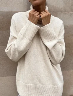 Clearance Women's Sweater Casual Soft Pure Color Ribbed Turtleneck Knitted Long Sleeve Regular Tops Knit Outdoor Daily Weekend Red Green Fall Winter Women Pullovers & Tops