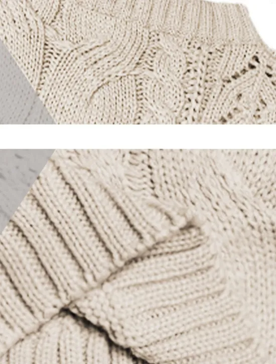 New Women's Sweater Casual Soft Pure Color Ribbed Crew Neck Knitted Hole Long Sleeve Regular Tops Knit Outdoor Daily Weekend Pink Khaki Fall Winter Women Pullovers & Tops