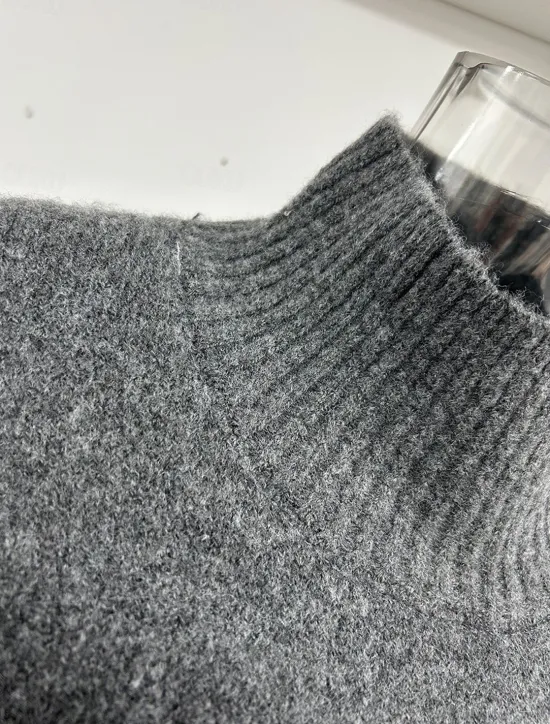 Clearance Women's Sweater Co-ords Sweater Set Casual Soft Pure Color Ribbed Turtleneck Split Knitted Long Sleeve Regular Tops Knit Outdoor Daily Weekend Khaki Dark Gray Fall Winter Women Sweater Co-Ords
