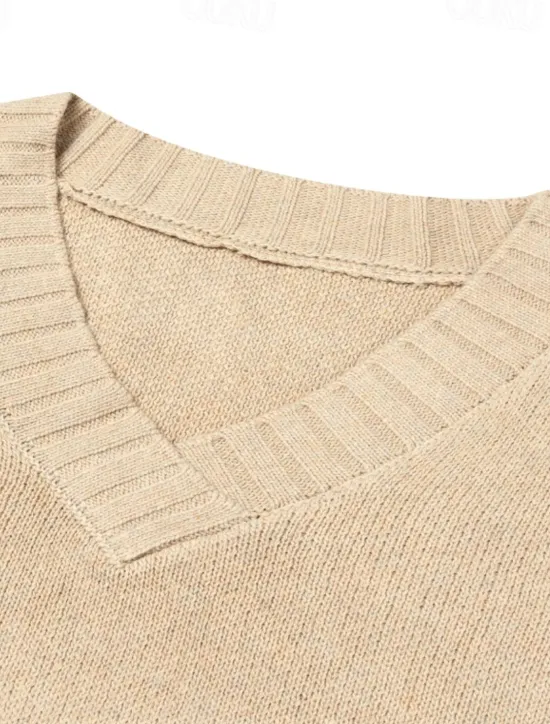 Outlet Women's Sweater Solid Color Casual Long Sleeve Loose Sweater Cardigans V Neck Fall Winter Blue White Black / Holiday Women Pullovers & Tops