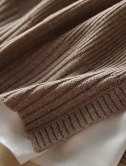New Women's Sweater Vest Stylish Casual Soft Solid Color Ribbed Crew Neck Buttons Oversized Sleeveless Knit Outdoor Daily Going out Brown Khaki Summer Fall Women Pullovers & Tops