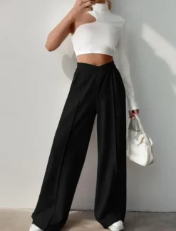 New Women's Sweatpants Chinos Pants Trousers Fashion Streetwear Casual Full Length High Waist Solid Color Elastic Waistband Comfy Soft Comfortable Stretchy Outdoor Street Light Gray Dark Gray Black Women Pants
