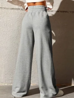 Discount Women's Sweatpants Chinos Fashion Streetwear Basic Full Length High Waist Plain Pocket Elastic Waistband Comfy Soft Comfortable Stretchy Outdoor Street Golden Wine Sky Blue Gray Summer Spring Loose Women Pants